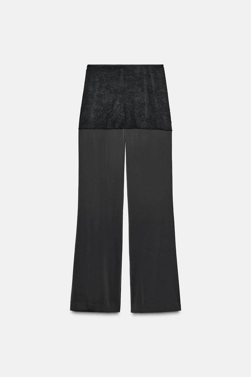SATIN PAREO LACE PANTS