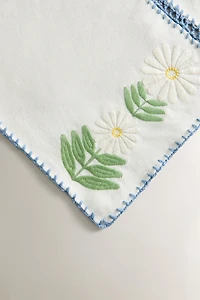 NAPPE COTON BRODERIE CONTRASTANTE