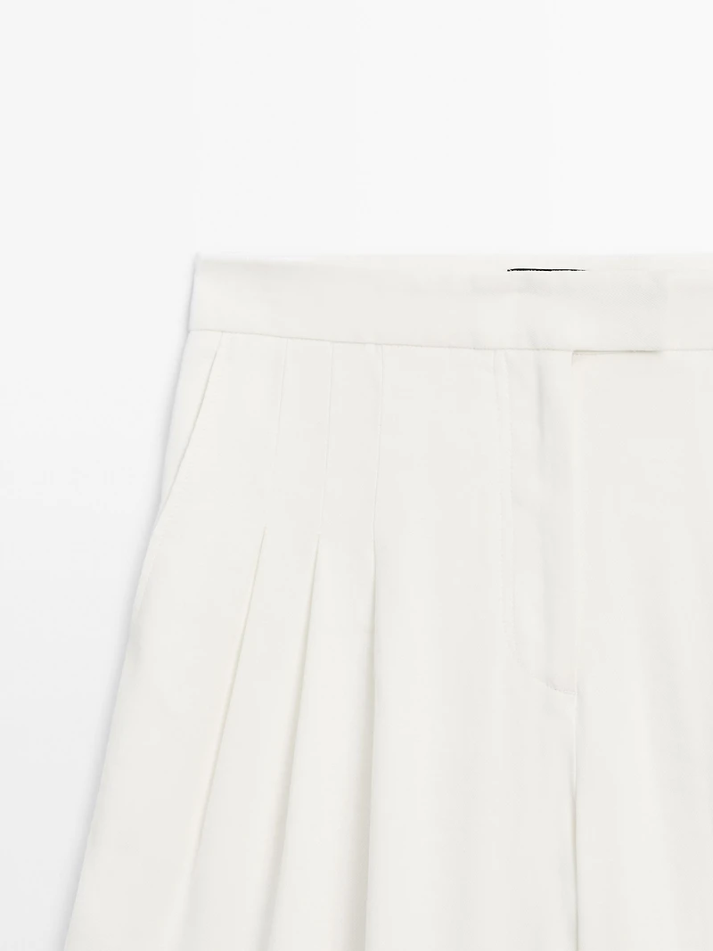 Jupe-culotte à pinces