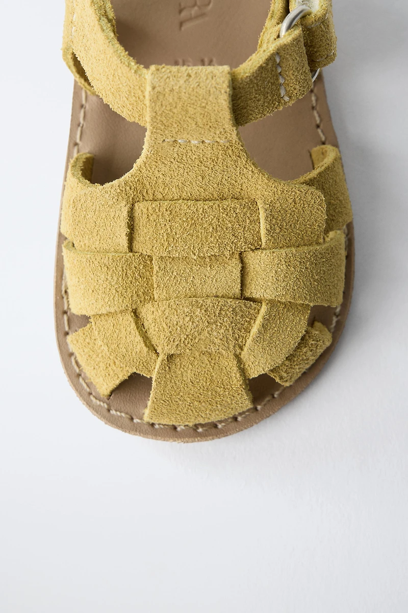 SANDALES STYLE PLAGE EN CUIR