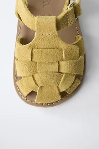 SANDALES STYLE PLAGE EN CUIR