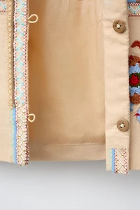 EMBROIDERED COTTON AND LINEN JACKET