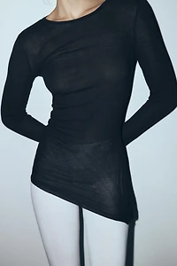 T-SHIRT DRAPÉ LATÉRAL