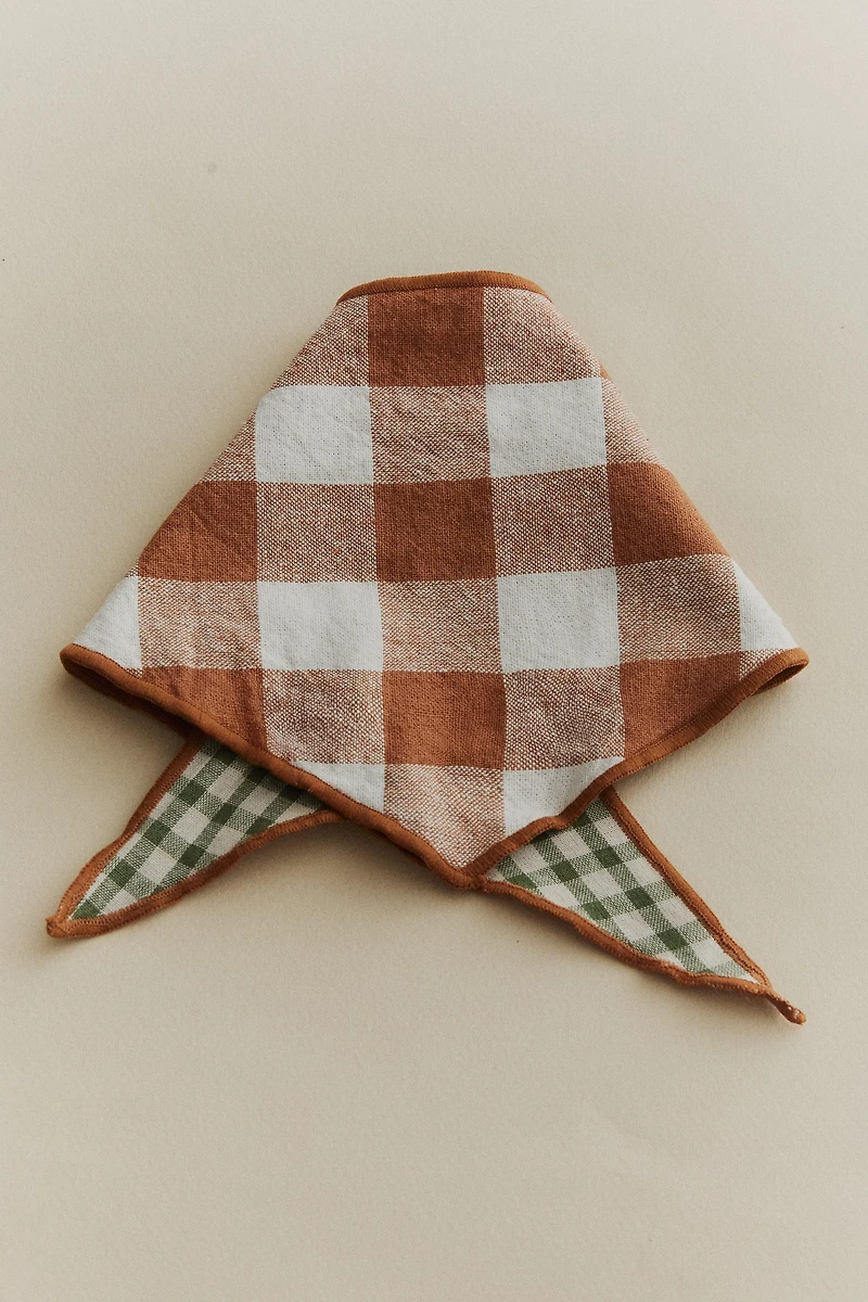 REVERSIBLE CHECK PET BANDANA