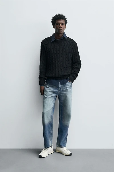 TEXTURED WOVEN SWEATER