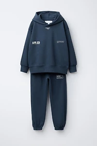 ENSEMBLE SWEAT À CAPUCHE ET PANTALON DE JOGGING INSCRIPTION