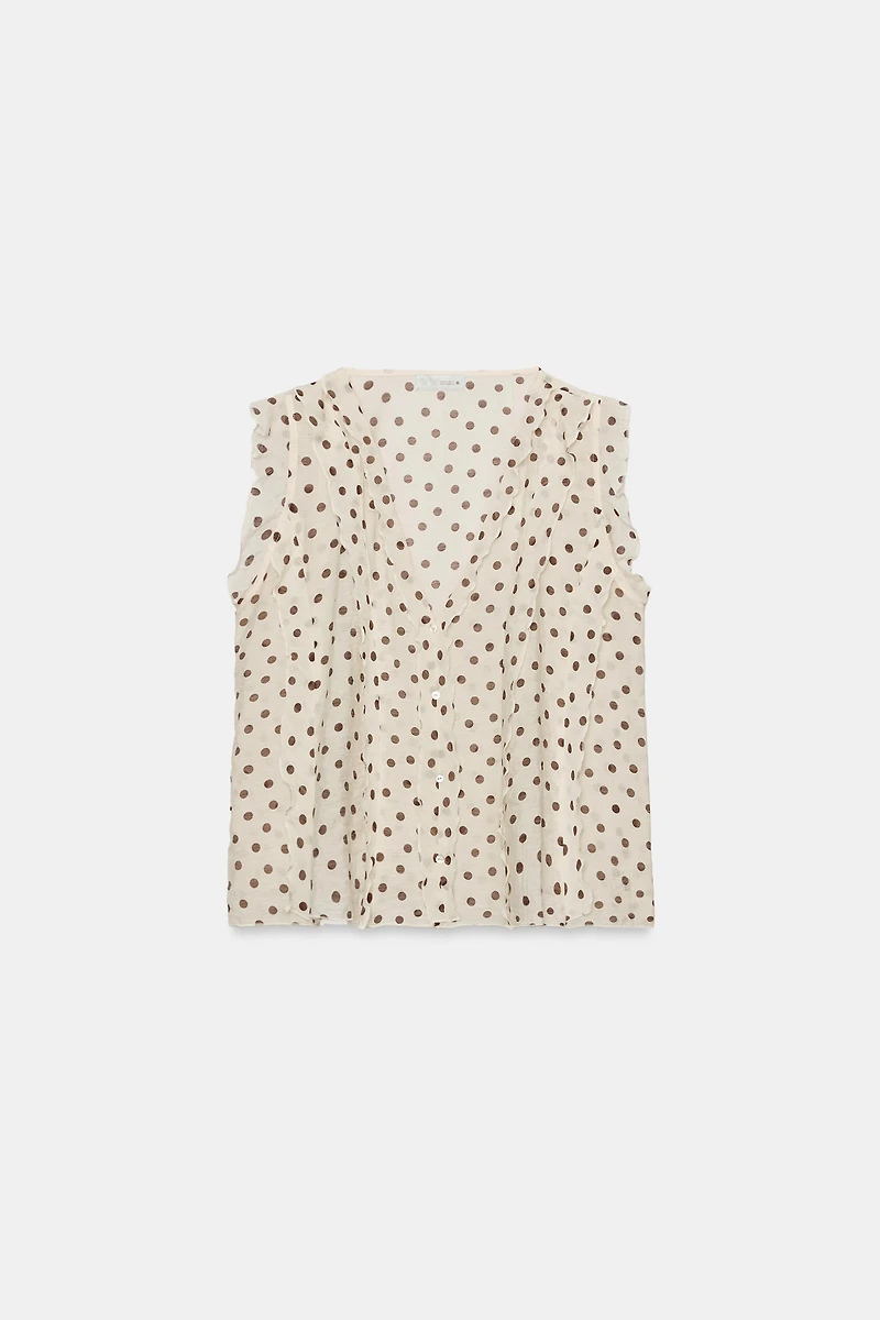 POLKA DOT PRINT BLOUSE