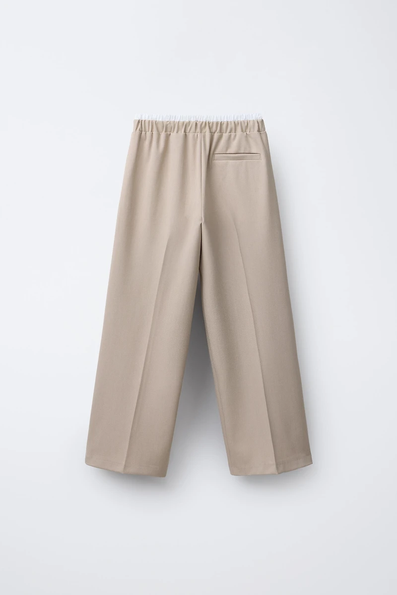 PANTALON WIDE LEG TAILLE DOUBLE