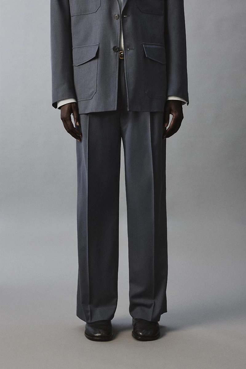 PANTALON DE COSTUME FLARE EN LAINE