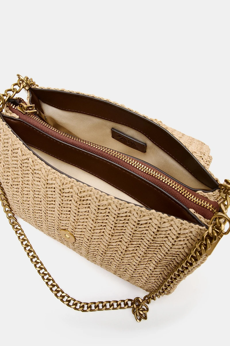 METALLIC CHAIN CROSSBODY BAG