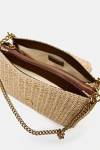 METALLIC CHAIN CROSSBODY BAG