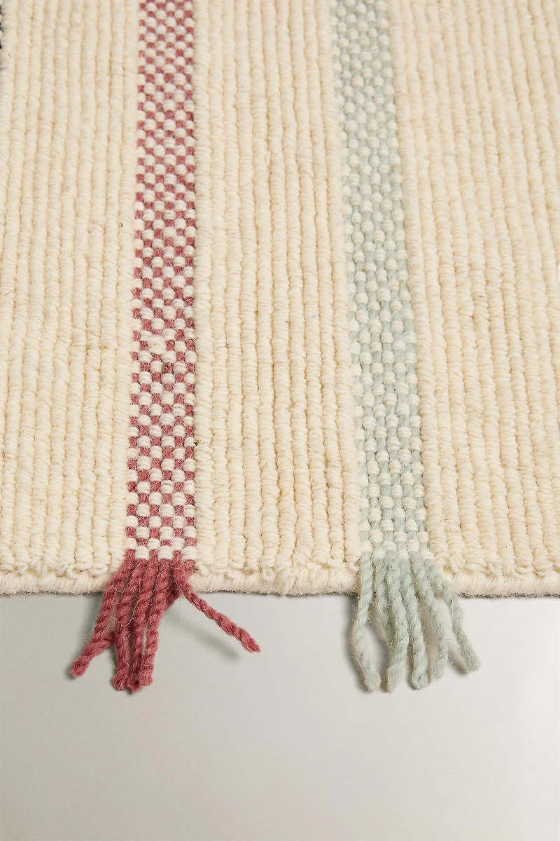 CHILDREN'S MULTICOLORED WOOL AREA RUG