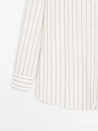 Flowing tricolor striped shirt
