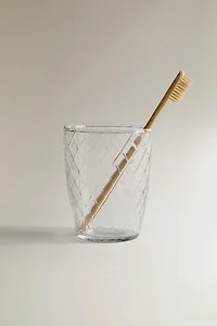 VERRE PORTE-BROSSE À DENTS LOSANGES