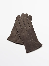Gants en cuir caprin finition daim