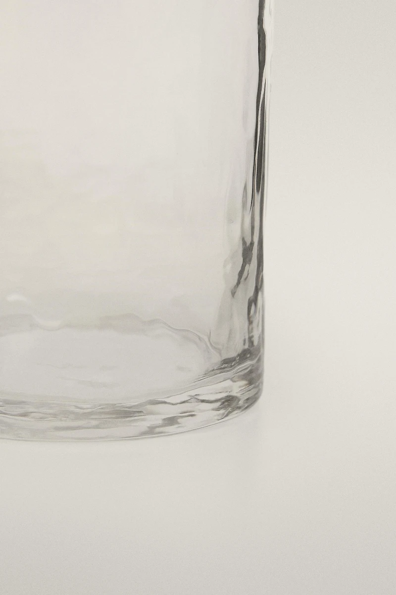 HAMMERED GLASS SOFT DRINK TUMBLER