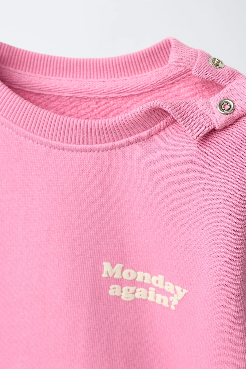 TEXT SWEATSHIRT AND LEGGING JOGGING SET