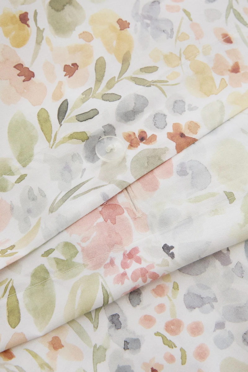 FLORAL PRINT DUVET COVER