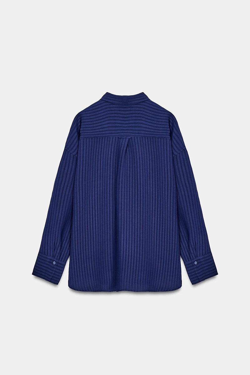 ZW COLLECTION JACQUARD STRIPED SHIRT