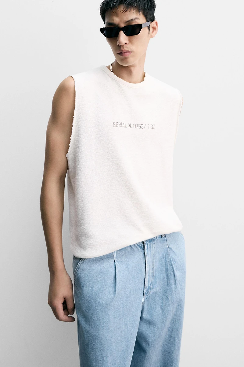 PANTALON DENIM CHINO COUPE AMPLE À PLIS