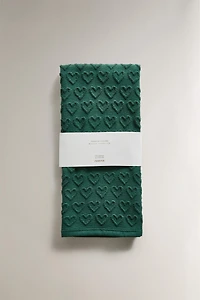 CHRISTMAS TERRYCLOTH COTTON KITCHEN TOWEL WITH HEARTS