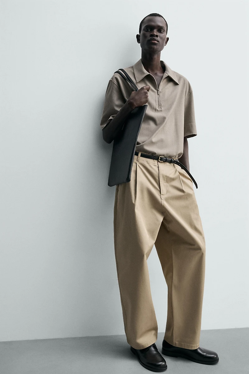 TECHNICAL ZIP POLO SHIRT