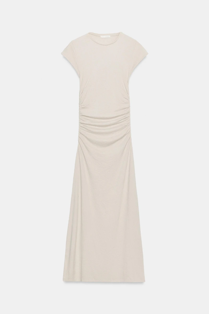DRAPED MIDI DRESS