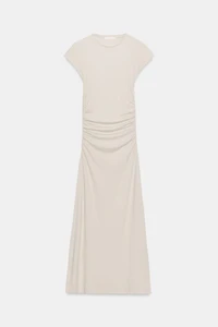 DRAPED MIDI DRESS