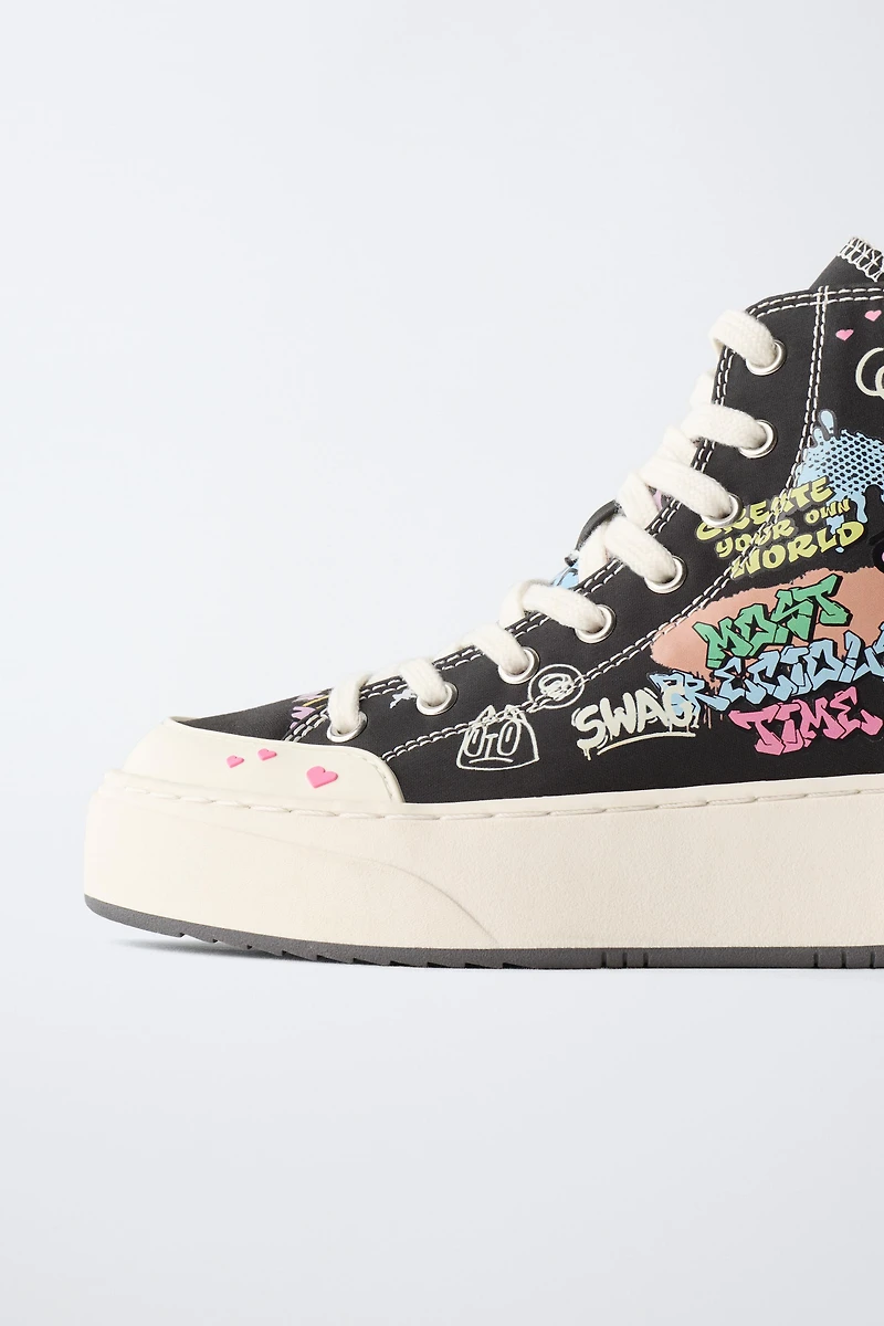 GRAFFITI HIGH TOP SNEAKERS