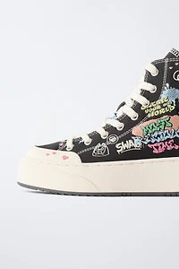 GRAFFITI HIGH TOP SNEAKERS