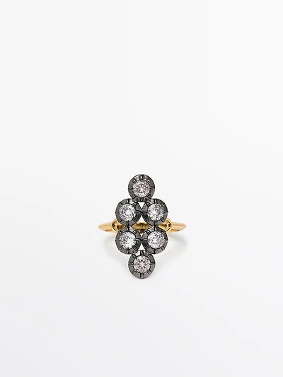 Antique rhinestone ring