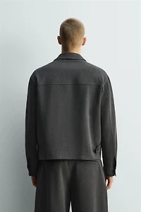 TEXTURED OVERSHIRT