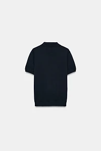 KNIT ZIP POLO SHIRT