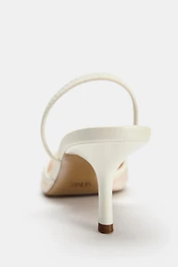 EMBROIDERED MESH SLINGBACKS