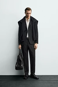 WOOL BLEND SUIT PANTS