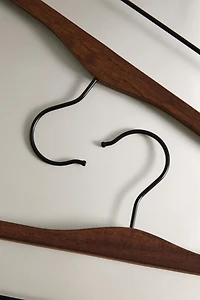 WOOD FINISH SKIRT HANGERS (PACK OF 2)