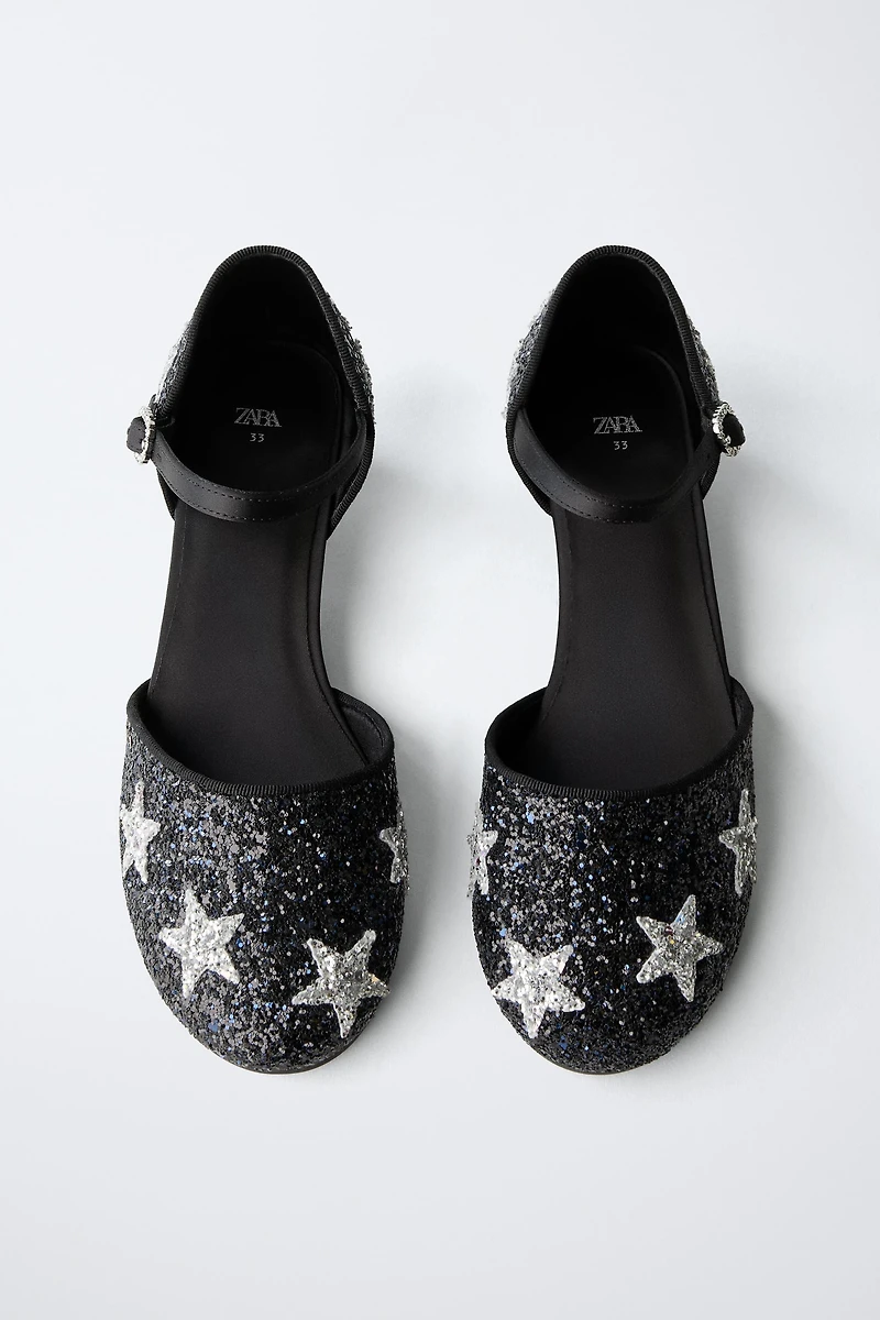 SPARKLY STAR HEELED SHOES