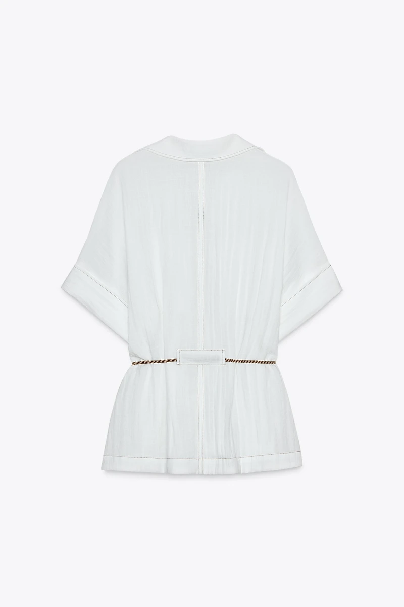 BELTED SAFARI SHIRT