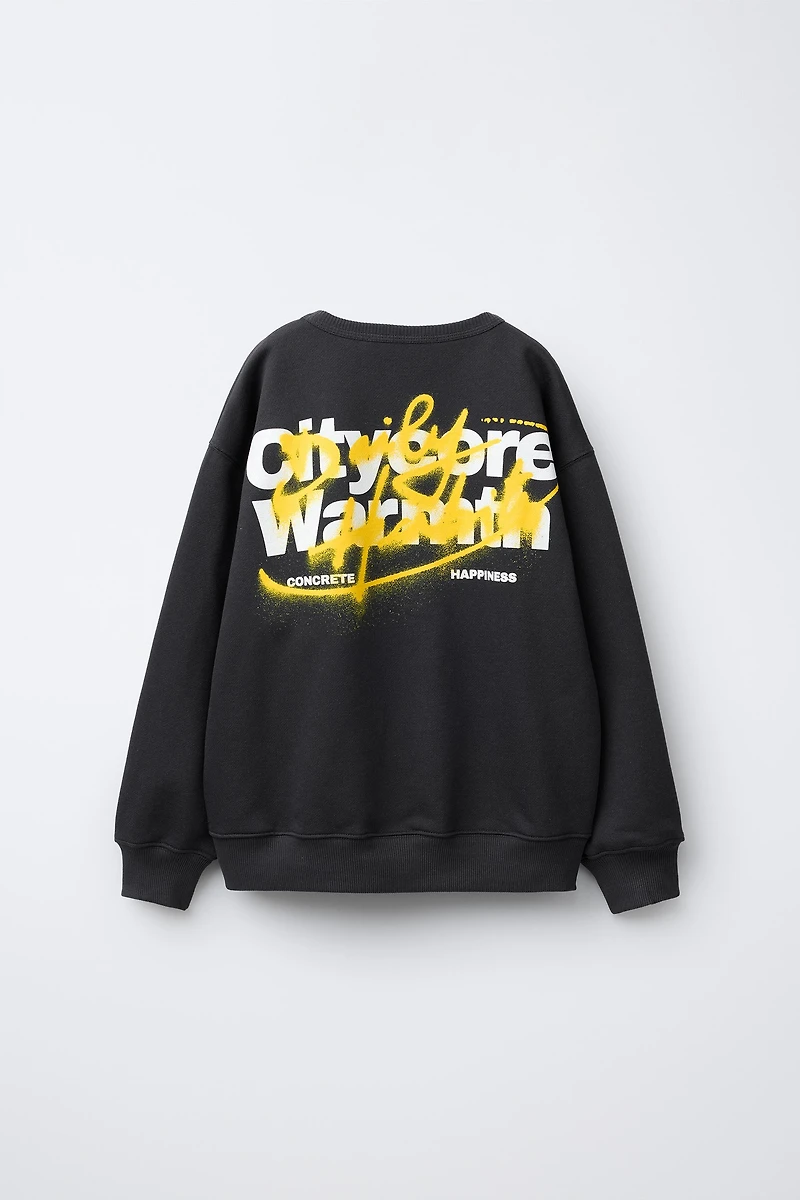 GRAFFITI PRINT SWEATSHIRT