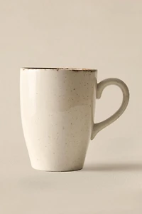 PORCELAIN MUG WITH ANTIQUE FINISH RIM