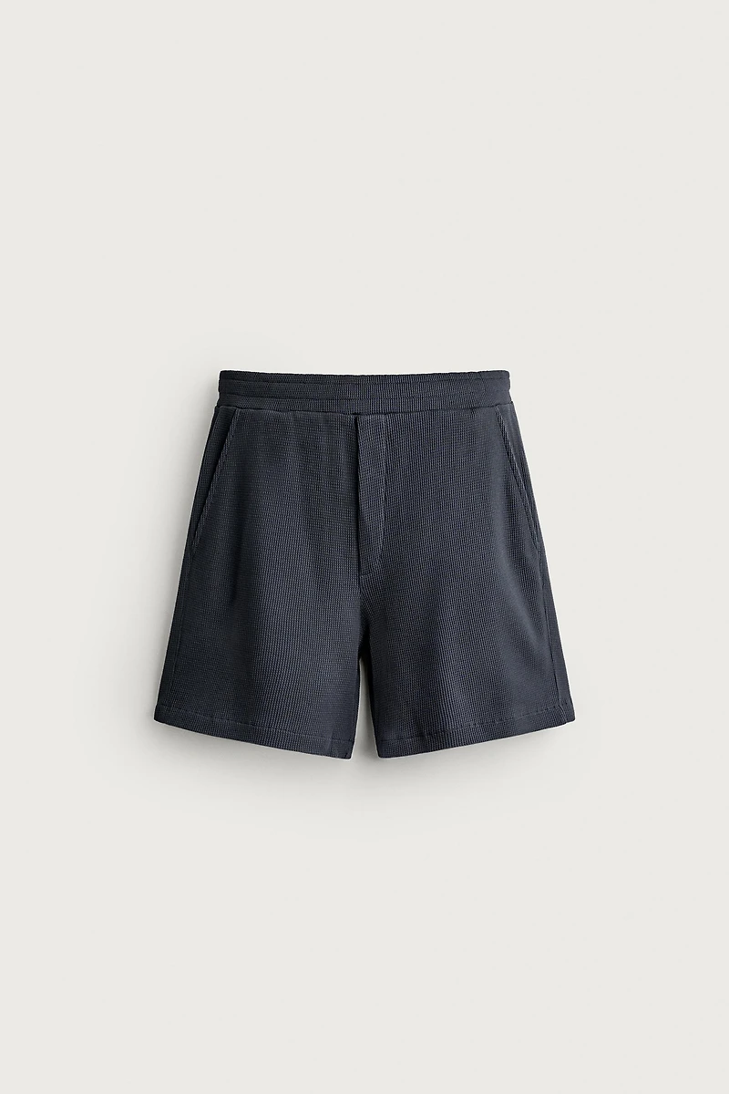 WAFFLE TEXTURE JOGGER SHORTS
