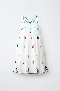 EMBROIDERED FLORAL DRESS