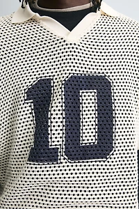 RETRO SOCCER OPEN WEAVE POLO SHIRT