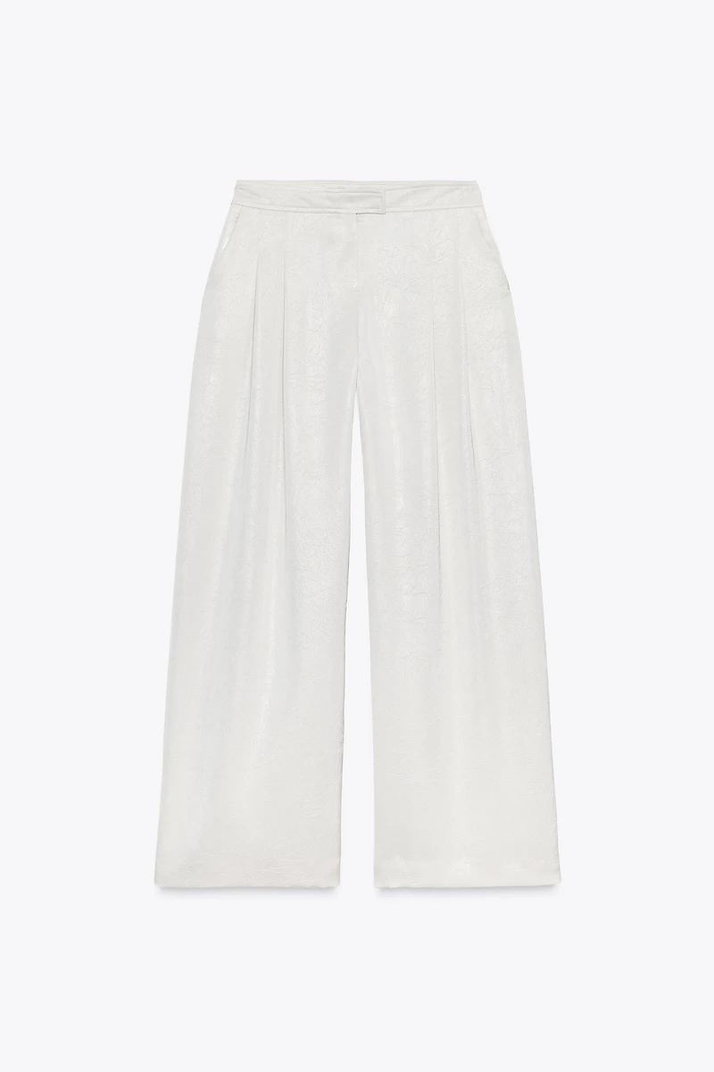 SATIN WIDE LEG PANTS
