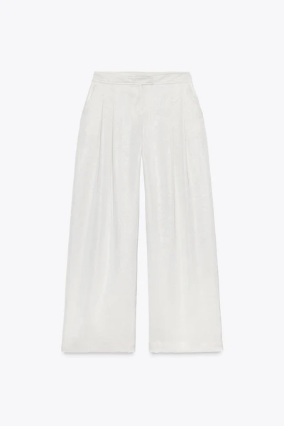 SATIN WIDE LEG PANTS