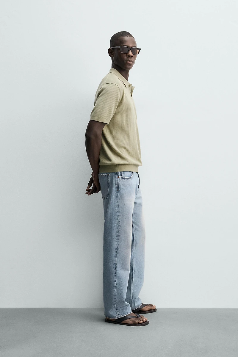 POLO EN MAILLE CANNELÉE
