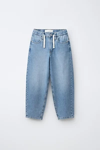 BAGGY BALLOON JEANS WITH DRAWSTRING