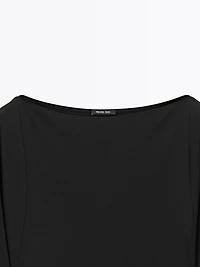 Midi dress with gathered detail