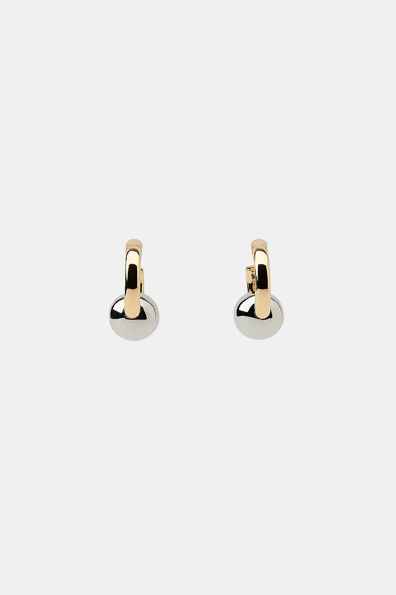 COMBINATION BALL HOOP EARRINGS