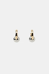 COMBINATION BALL HOOP EARRINGS